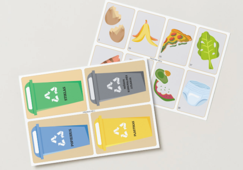 Atliekų rūšiavimo edukacinis rinkinys